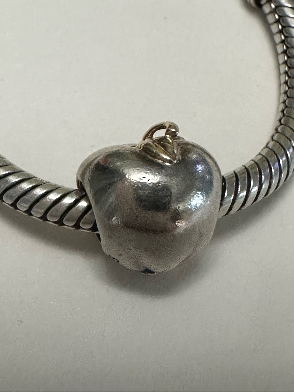 Pandora “Apple of My Eye” Charm Marked ALE 925 14K Retired #791026